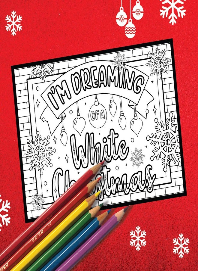 Coloring Broadway - A Very Broadway Christmas Coloring Pages (Set of 4), Broadway Musical Merchandise, Printed on Matte Card Stock (8 1/2” x 11”), Ideal Gift for a Broadway Theater Lover - Image 5