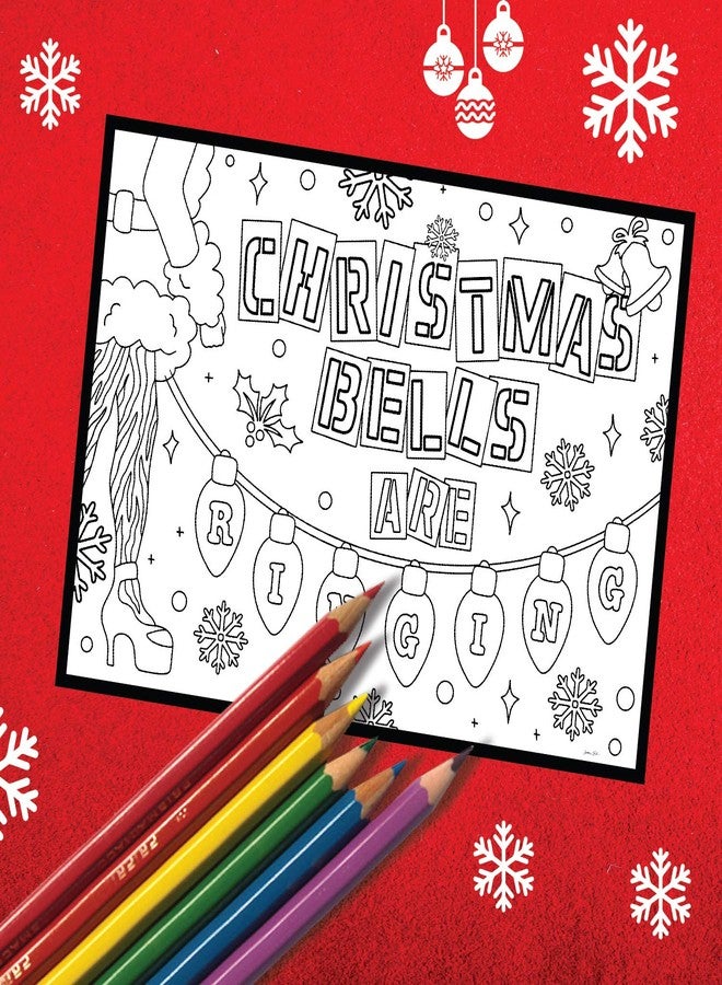 Coloring Broadway - A Very Broadway Christmas Coloring Pages (Set of 4), Broadway Musical Merchandise, Printed on Matte Card Stock (8 1/2” x 11”), Ideal Gift for a Broadway Theater Lover - Image 3