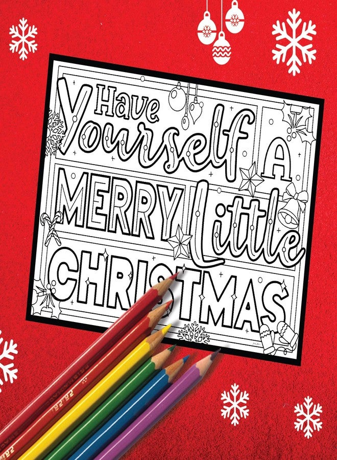 Coloring Broadway - A Very Broadway Christmas Coloring Pages (Set of 4), Broadway Musical Merchandise, Printed on Matte Card Stock (8 1/2” x 11”), Ideal Gift for a Broadway Theater Lover - Image 2