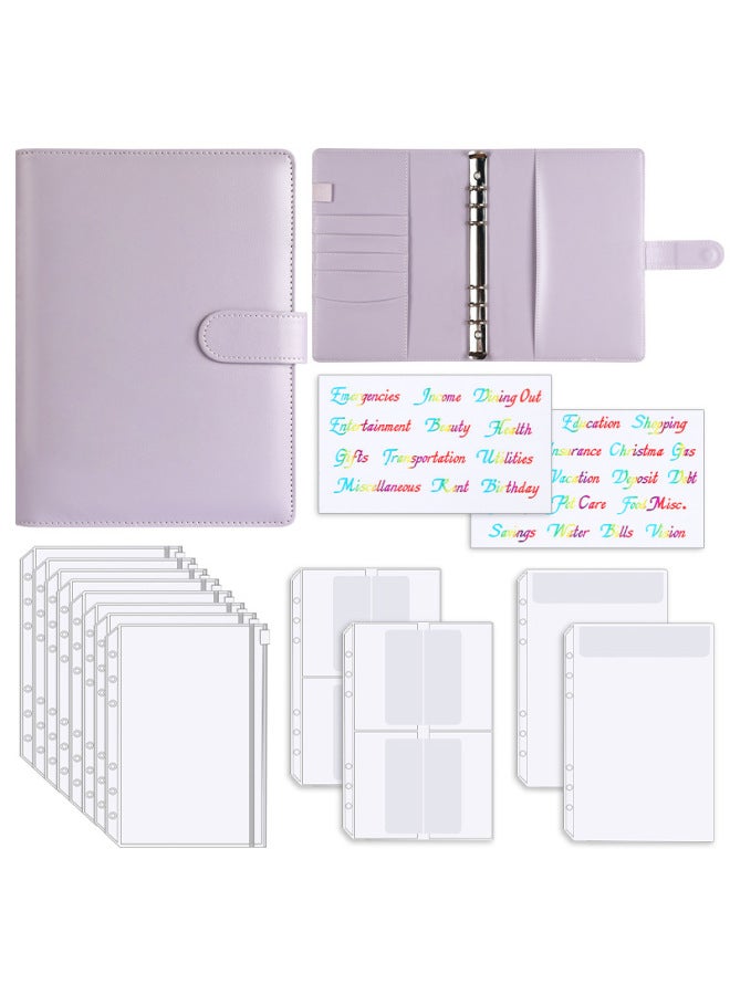 HONGYANG A5 Loose-leaf Folder Zipper Bag Macaron Notebook Leather Pu Loose-leaf Book Cash Budget Journal Book - Image 1