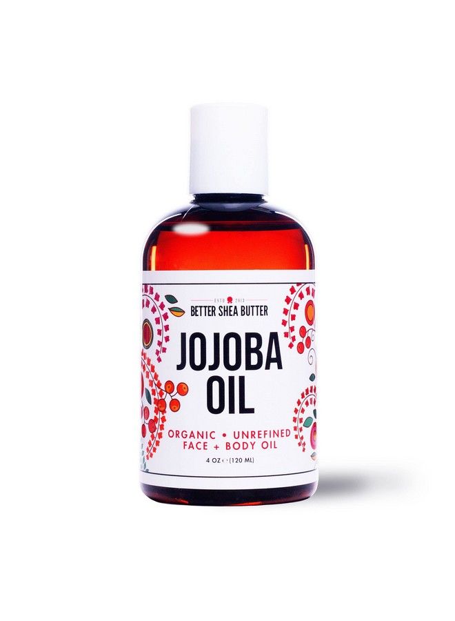 Better Shea Butter Certified Organic Jojoba Oil 100% Pure Unrefined Face Body & Hair Oil ; Golden Base Carrier & Makeup Remover Oil (4Oz) - Image 2