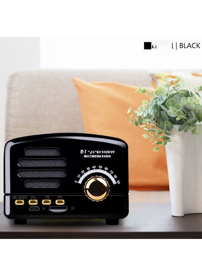 نيوترل مكبر صوت بلوتوث صغير رجعي صغير الحجم وسهل الحمل، مثالي للاستماع إلى الموسيقى والرد على المكالمات. مثالي لحفلات أعياد الميلاد وتناول الطعام خارج المنزل والحفلات والمناسبات الأخرى. (أسود) - Image 2