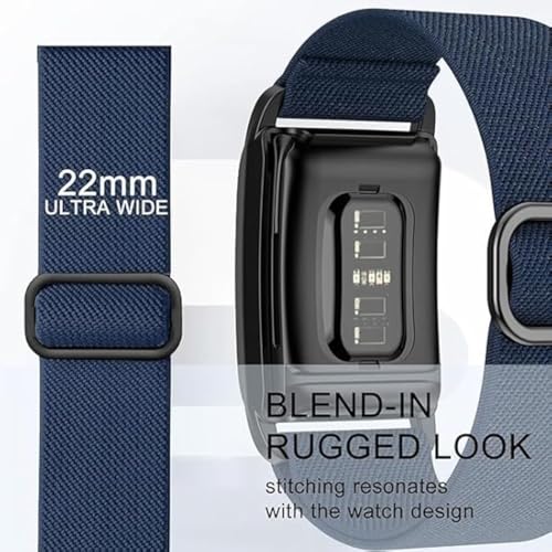 Tech Trendz TechTrendz Adjustable Stretchy Solo Loop Strap for Whoop 4.0, Soft Sport Nylon Elastic Braided Band, Sleep Health & Activity Tracker Compatible Durable Replacement, Midnight Blue (Device Not Included) - Image 5