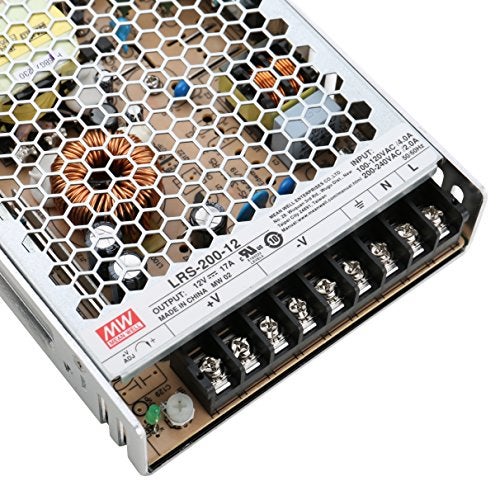 Mean Well LRS-200-12 Switching Power Supply, Single Output, 12V, 17A, 200W, 8.5" L x 4.5" W x 1.2" H - Image 5