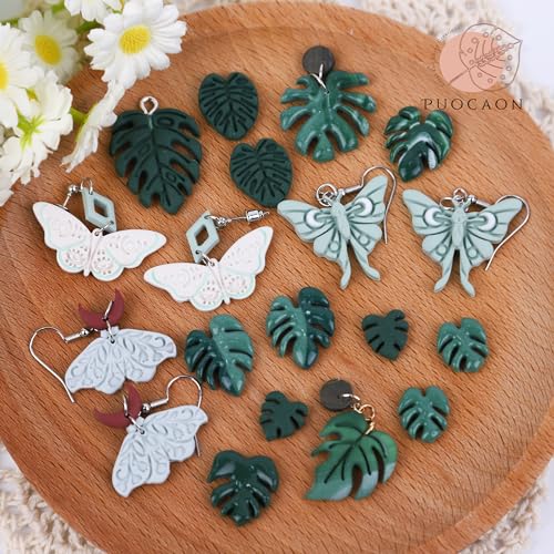 Puocaon Moth Polymer Clay Cutters - 31 Pcs Cutters for Earrings & Jewelry, Retro Butterfly & Luna Moth Designs - Image 5