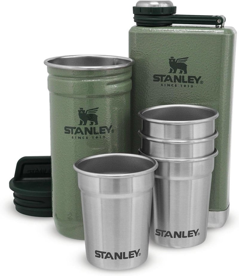 Stanley Adventure Gift Box Shot EU Flask and Glasses Set - Hammertone Green - Image 4