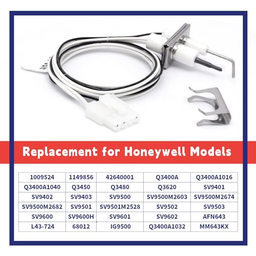 Dusledel Q3400A1024/U Igniters Flame Rod Assembly Replacement for Honeywell Q3450 Q3480 Q3620 R42640-001, Upgraded Flame Rod Sensor Igniters 24V Silcon Nitride Ignitors for SV9500M Valve - Image 3