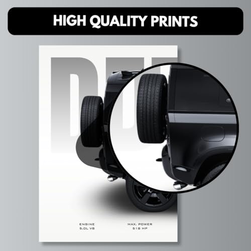 Funk You Store Defender Poster Split Design Car Posters | 3 A3 Sized Car Posters for Wall | Large Size (89 x 42 cm) Range Rover Poster for Wall | Supercar | Land Rover Defender (B_003) - Image 5