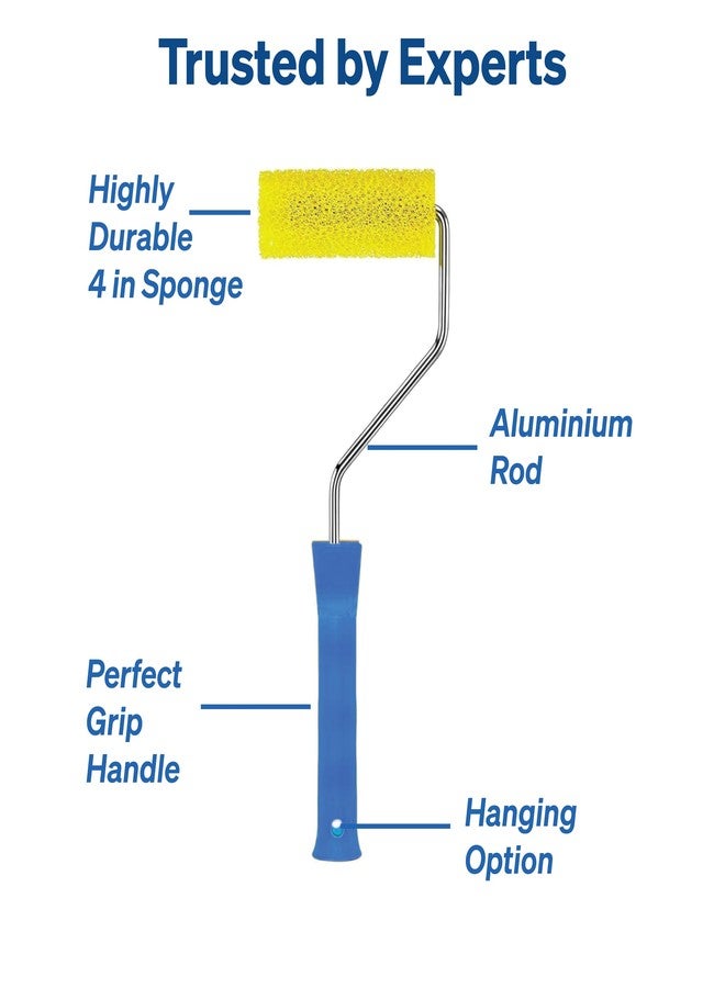 Granotone أسطوانة طلاء جرانوتون منقوشة ٤ بوصات (متعددة الألوان) | أسطوانة طلاء إسفنجية بمقبض مريح لخزائن السماعات، وأغطية الطرق، وطلاء الجدران، وطلاء الأسطح، وبطانات صناديق الشاحنات، والطلاءات المانعة للانزلاق - Image 5