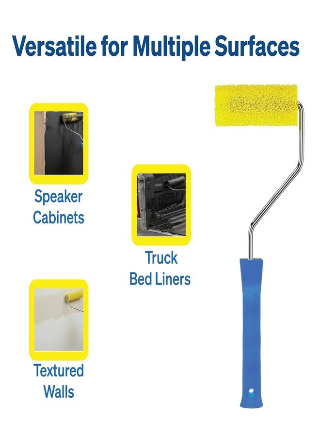 Granotone أسطوانة طلاء جرانوتون منقوشة ٤ بوصات (متعددة الألوان) | أسطوانة طلاء إسفنجية بمقبض مريح لخزائن السماعات، وأغطية الطرق، وطلاء الجدران، وطلاء الأسطح، وبطانات صناديق الشاحنات، والطلاءات المانعة للانزلاق - Image 2