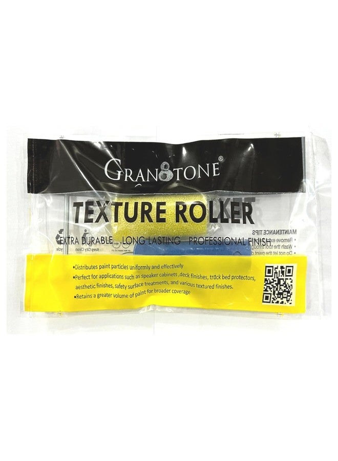 Granotone أسطوانة طلاء جرانوتون منقوشة ٤ بوصات (متعددة الألوان) | أسطوانة طلاء إسفنجية بمقبض مريح لخزائن السماعات، وأغطية الطرق، وطلاء الجدران، وطلاء الأسطح، وبطانات صناديق الشاحنات، والطلاءات المانعة للانزلاق - Image 1