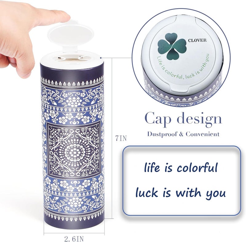 ã‚¯ãƒ­ãƒãƒ¼(Clover) Car Round Canned Tissue Box Cup Holder Facial Tissues,Cylinder Tube Face Towel,4 Canister 3-Ply Car Napkins for Travel Tissue Bulk Fit、Home、Office、School by - Image 5