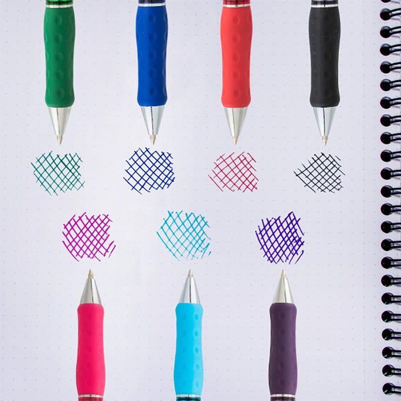 Pentel RSVP Super RT Ballpoint Pen, (0.7mm) Fine Line, Assorted Ink Colors, 8 Pack with Bonus Black Ink Pen - Image 3