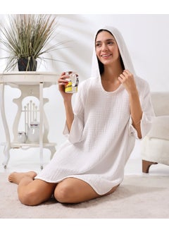 Destiny Hometex 4 Layer Muslin Hooded Adult Women's Poncho  - Image 2