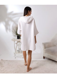 Destiny Hometex 4 Layer Muslin Hooded Adult Women's Poncho  - Image 4