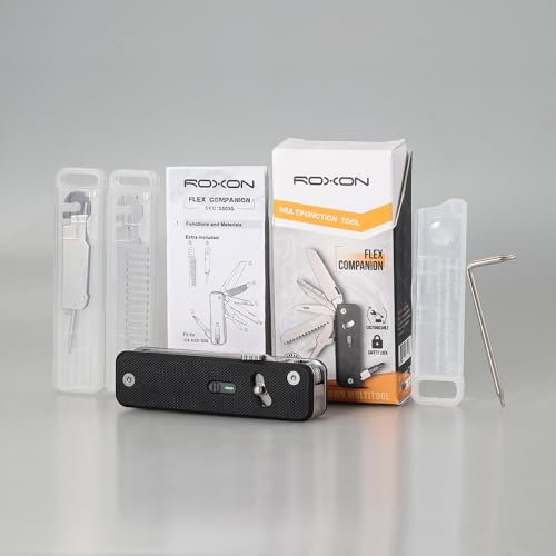 ROXON S503G 9 in 1 Mini Multi Tool EDC Pocket Knife Multitool with G10 Handle,Scissors,Screwdriver,Threader,Awl, Flat Screwdriver,Ruler,Tweezers for Outdoors Fishing Camping,Gifts for Men - Image 5