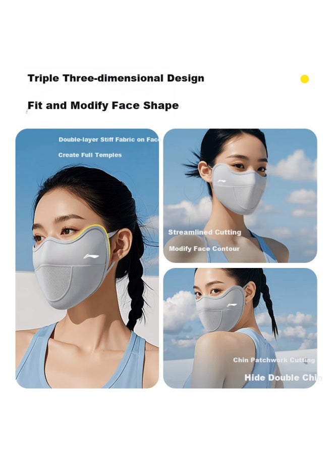 Li-ning Sun Protection Face Mask For Men And Women, Ice Silk Uv-resistant 3d Sunshade Mask For Running, Cycling, Breathable Mosquito-proof - Image 4