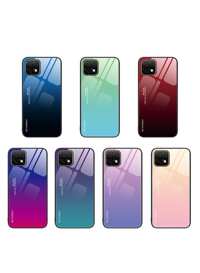 اس-توب جراب لهاتف Huawei Enjoy 20 5G، جراب زجاجي متدرج الألوان - Image 2