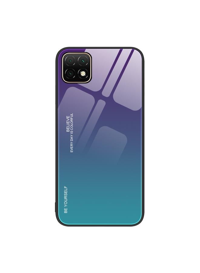 اس-توب جراب لهاتف Huawei Enjoy 20 5G، جراب زجاجي متدرج الألوان - Image 1