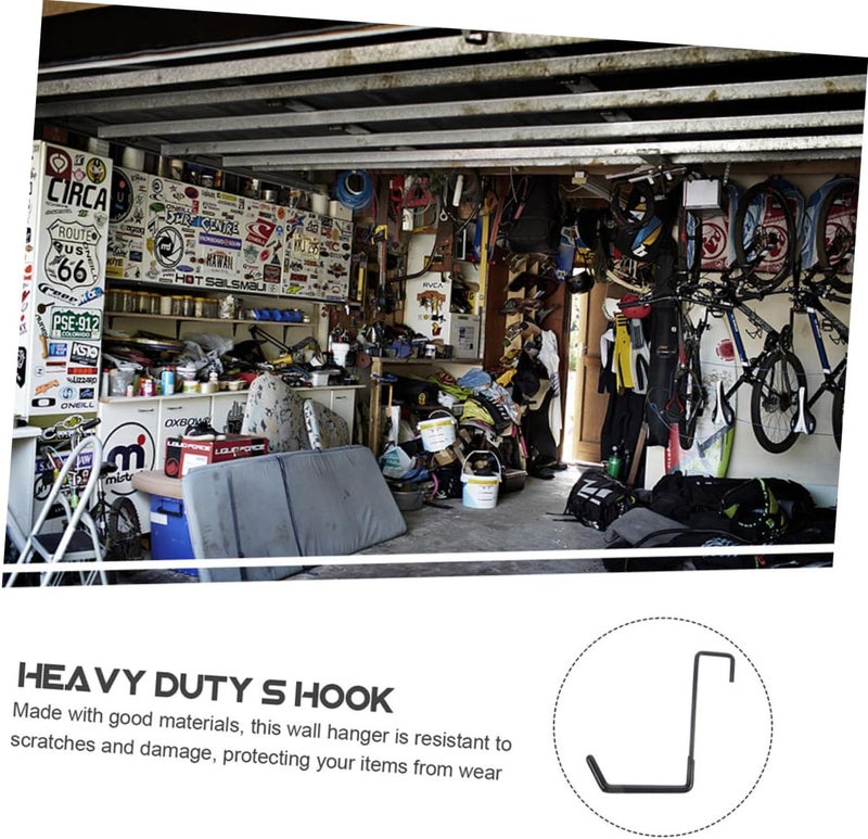 Licensed warehouse stored goods MAGICLULU 6pcs Heavy Duty Wall Mounted Hooks Hanger for Garage Storage Organizing Tools Ladders Bikes Equipment Easy Installation Black Color Trusted all-purpose quality Light & sturdy Shock rubber edge Heat insulation layer Worldwide simple practical design Durability boosted processed material Ready post purchase fulfill Cross part assemble fit Cost effective upgraded craftsmanship Gulf standard sizing alternatives Temp fluctuation resistant crafted quality Multi-color available build Air & land transit compatible Certified local stock Daily universal pick Transit damage minimized design Gulf user preference oriented build Changing environment compatible Precision processed material Global flexible assemble picks Multi warehouse process Economical upgraded quality Upgraded simple practical design Home & professional compatible - Image 3