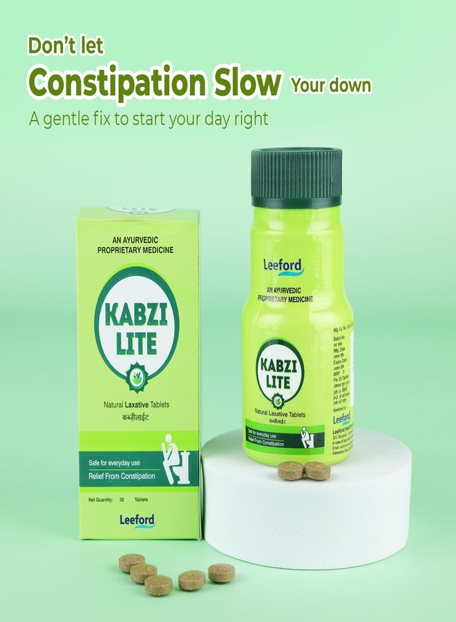 Leeford Kabzi Lite Natural Laxatives for Constipation 30 Tablets (Pack of 2) | Ayurvedic Bowel Regulator Tablets with Senna, Harad & Mulethi | Fast & Natural Relief from Constipation | Ideal for Adults Seeking Gentle Bowel Support - Image 2