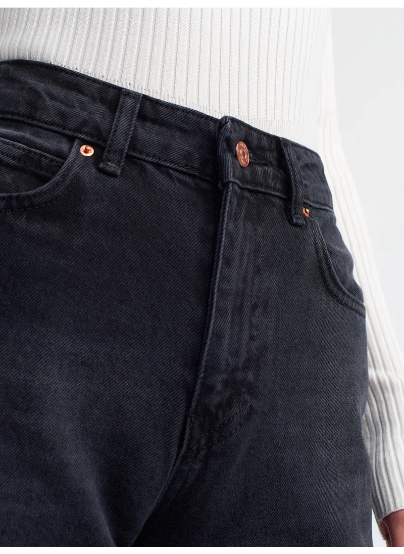 Dilvin 4480 Vintage Flare Trousers Black