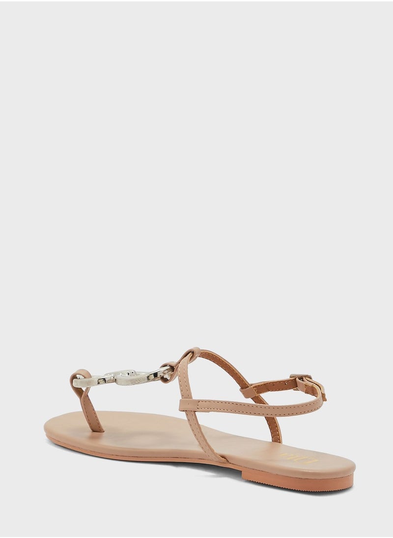Ginger - Cross-Over Flat Slingback Sandal - Image 1