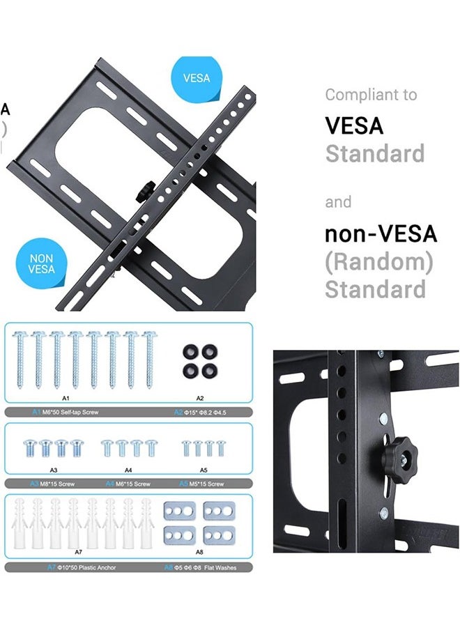 Generic - Slim TV Brackets Wall Mount Bracket for 26" - 75" LED LCD OLED Plasma Fat Screens Television Strong 45kg Weight Capacity VESA up to 700 x 400 - Image 1