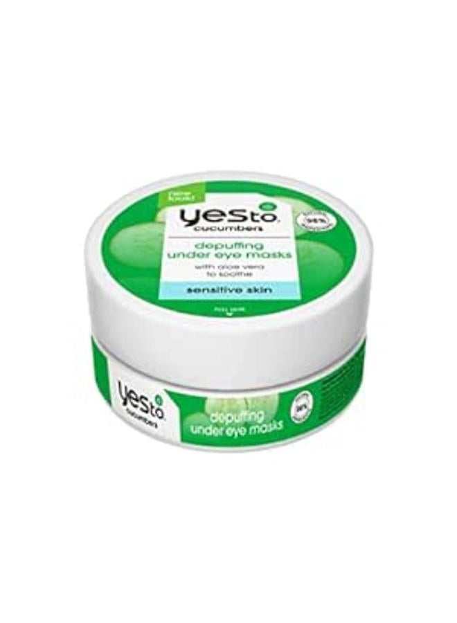 Yes To Soothing Depuffing Under Eye Masks for Sensitive Skin , Cucumber 8 Count - Image 1