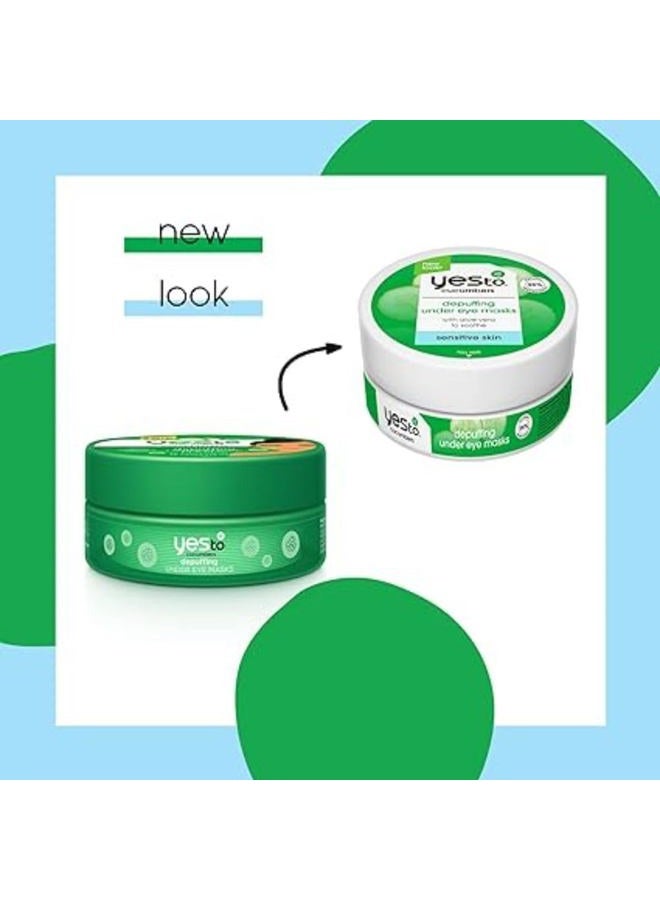 Yes To Soothing Depuffing Under Eye Masks for Sensitive Skin , Cucumber 8 Count - Image 2