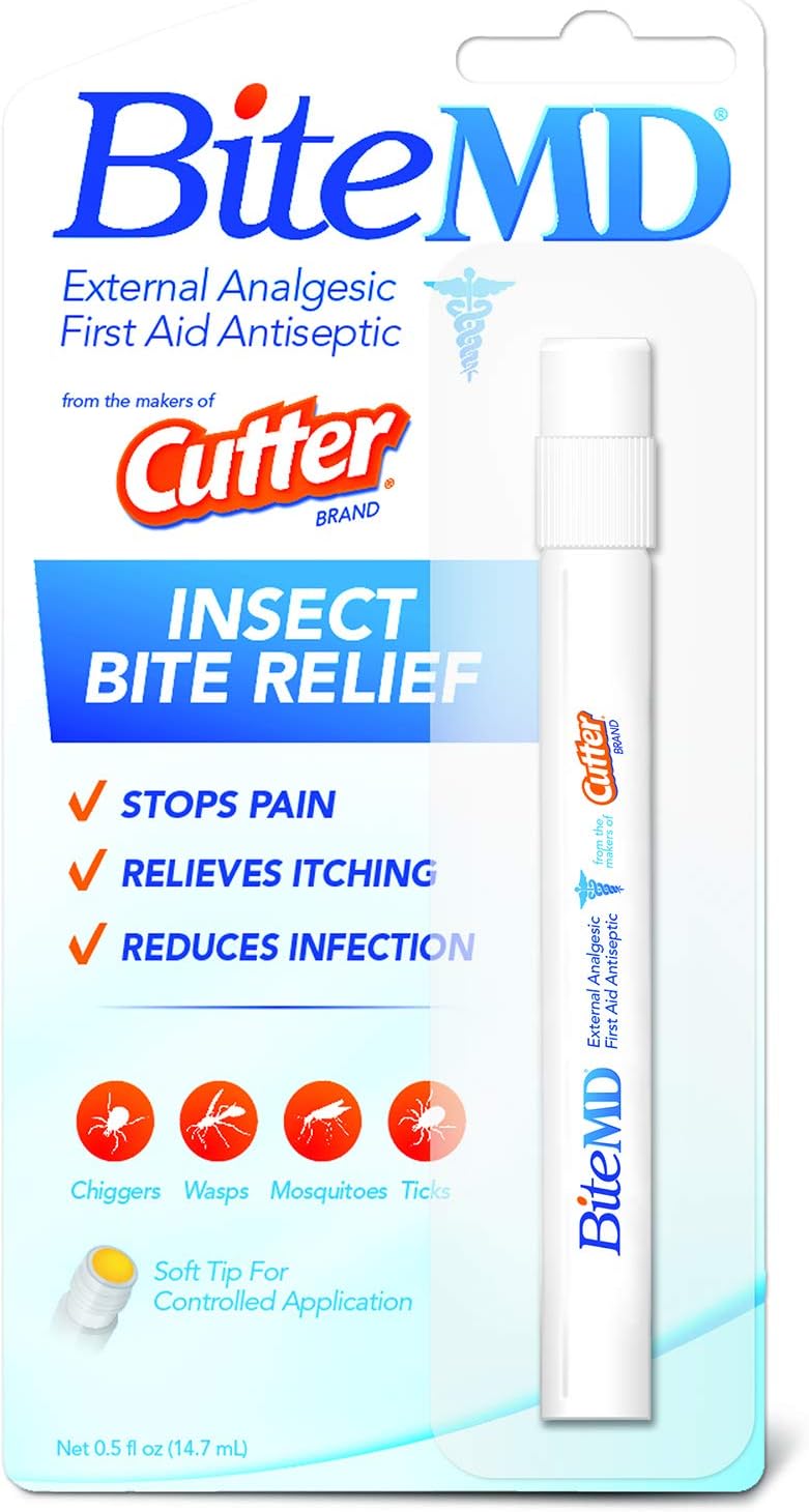 Cutter BiteMD Insect Bite Relief Stick, Analgesic And Antiseptic 0.5 Fl Oz (Pack of 1)