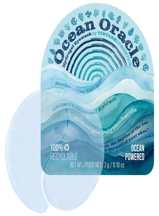 Tintark Ocean Oracle Hydrating Under Eye Patches, 28 Pairs Hydrogel Eye Masks with Marine Algae, Seaweed & Microalgae Polysaccharide for Dry, Tired-Looking Under Eyes - Image 1