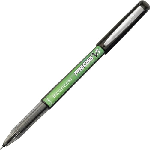 Pilot Precise V5 Rollerball Pens, Extra Fine Point 0.5 mm Black Pens, Black, Pack of 1 - Ideal for School, Journaling & Office Writing - Image 1