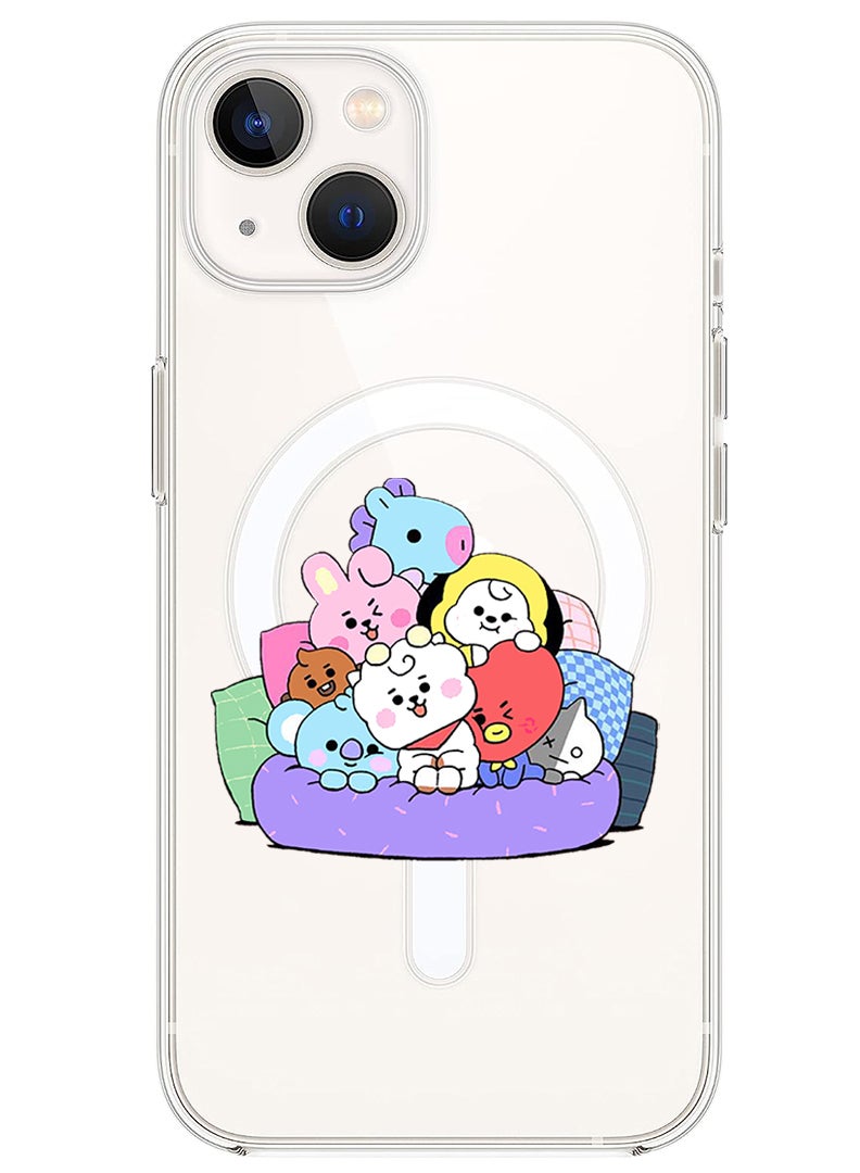 Theodor Magnetic Case for iPhone 14 6.1-inch Compatible with MagSafe Wireless Charging, Shockproof Phone Bumper Cover cute pets copy - Image 1