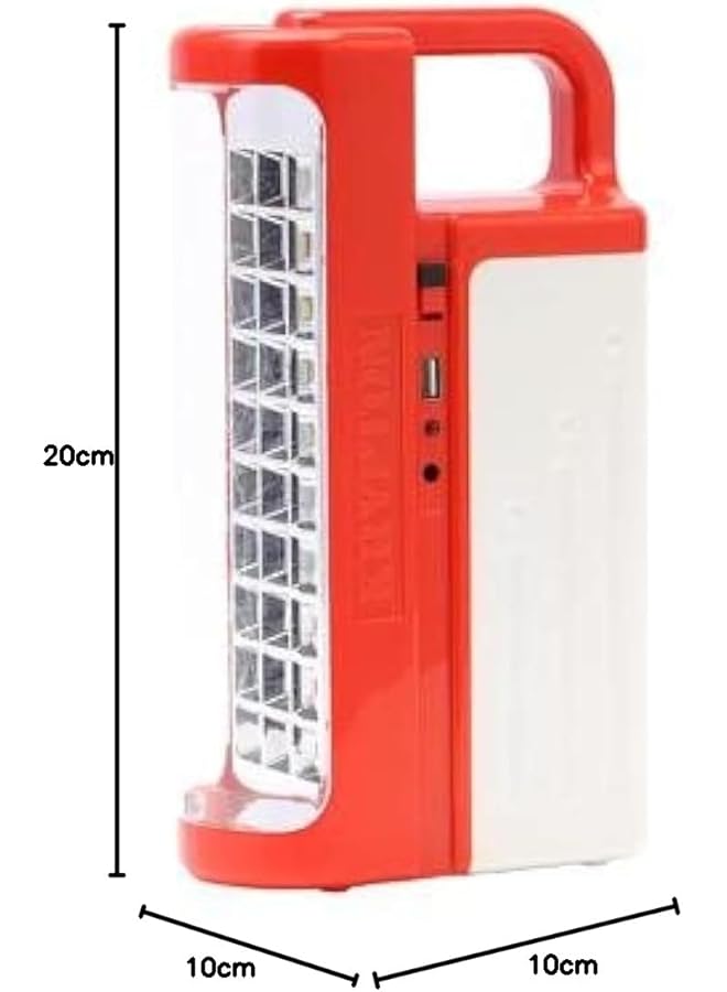 KRYPTON Rechargeable Emergency KNE5177 Energy Efficient Design with USB Power Bank Function and Solar Panel 60 Hours Operating Time with Charging Indicator 2 Years Warranty Red  - Image 2