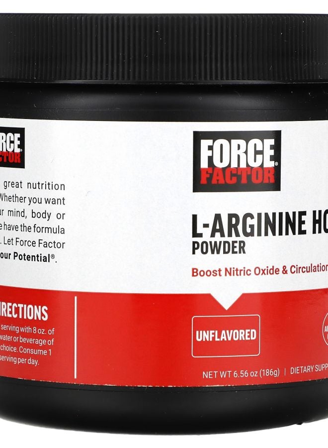 Force Factor L-Arginine HCL Powder Unflavored 6.56 oz (186 g) - Image 2