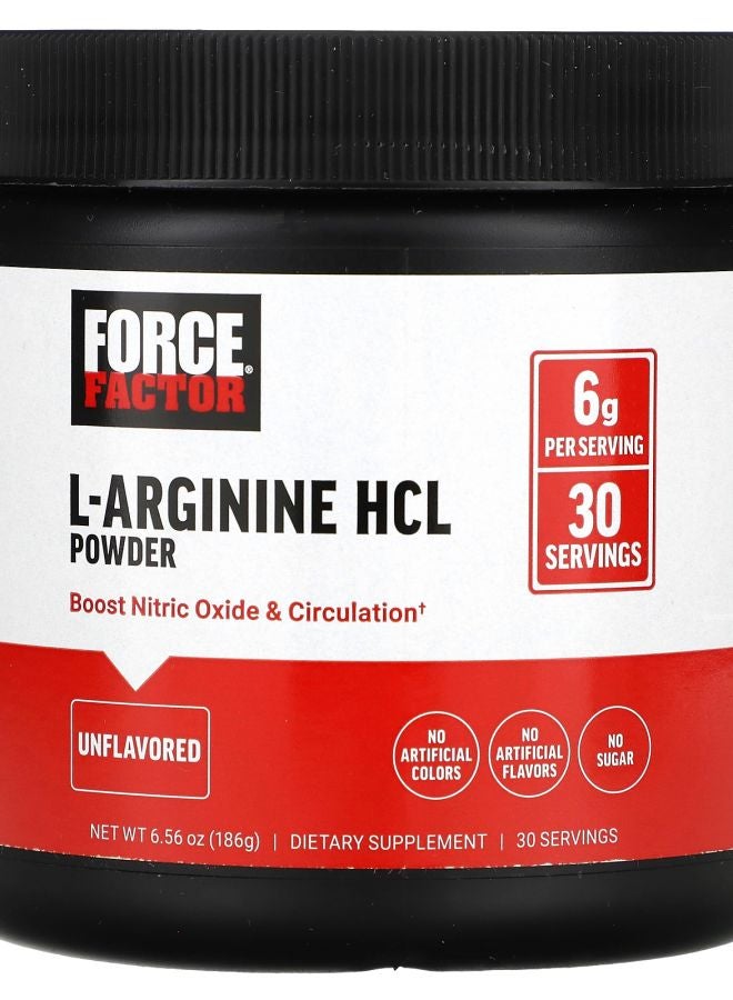 Force Factor L-Arginine HCL Powder Unflavored 6.56 oz (186 g) - Image 1