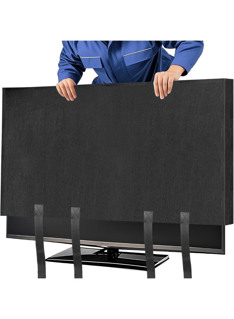 YelaJoy TV Cover Moving Dust Anti-Scratch TV Screen Cover Fits 60"- 65" TV with Bottom Strap for Protection TV Moving Home Renovation Pet Scratch or Other Furniture - Image 1