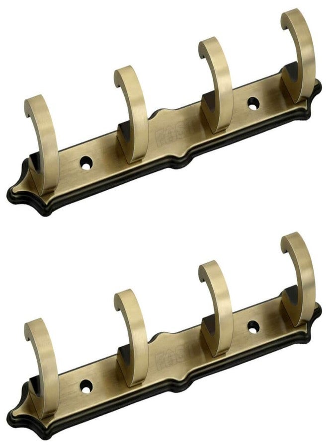 FAST CH10 Brass Antique Wall and Door Mounted Rack Or Hook for Hanging All Type Cloth and Robe Item 2Pcs (4 Hook) - Image 1