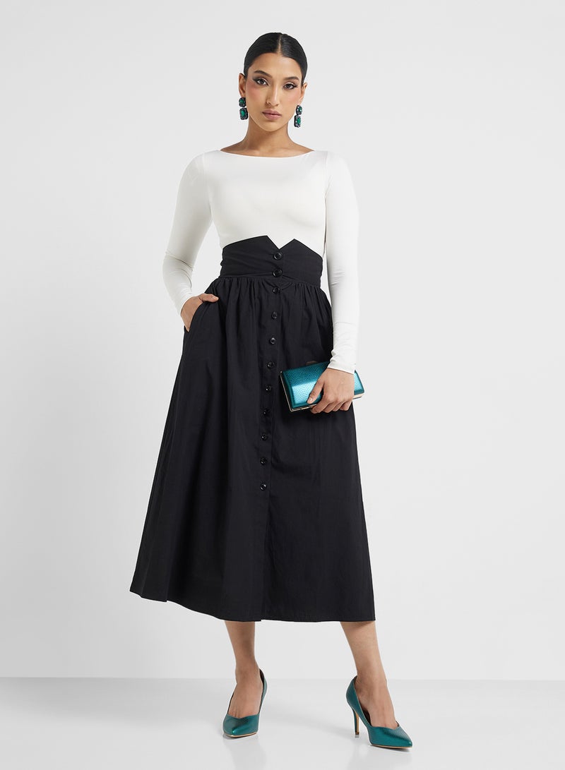 Khizana High Waisted A-Line Skirt  - Image 1
