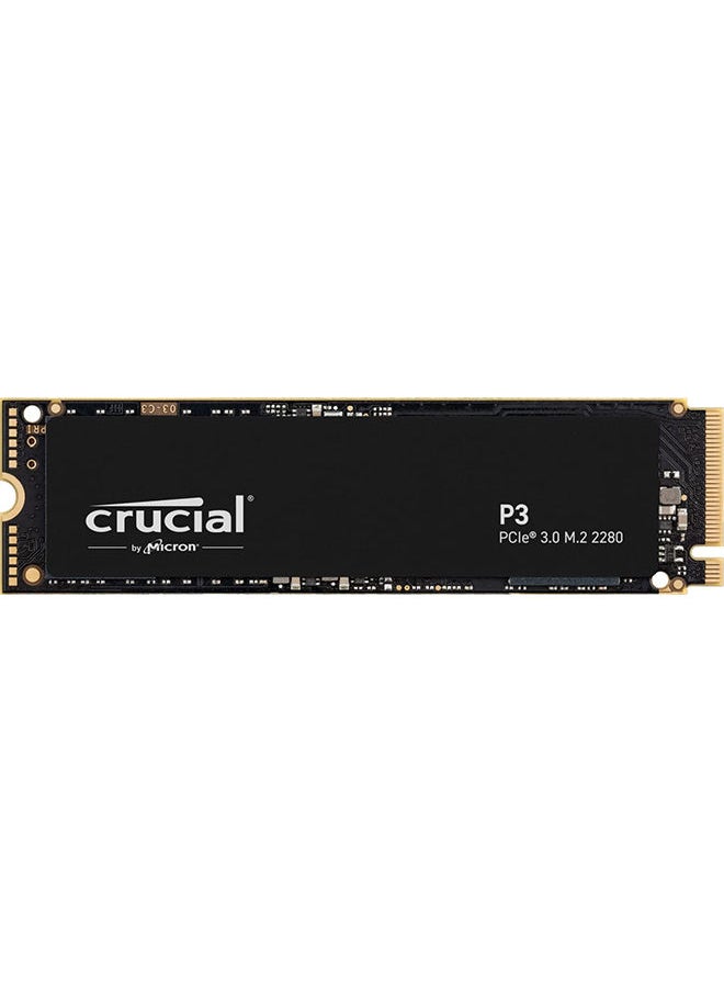 crucial - Crucial P3 4TB M.2 PCIe Gen3 NVMe Internal SSD - Up to 3500MB/s - CT4000P3SSD8 Black - Image 1