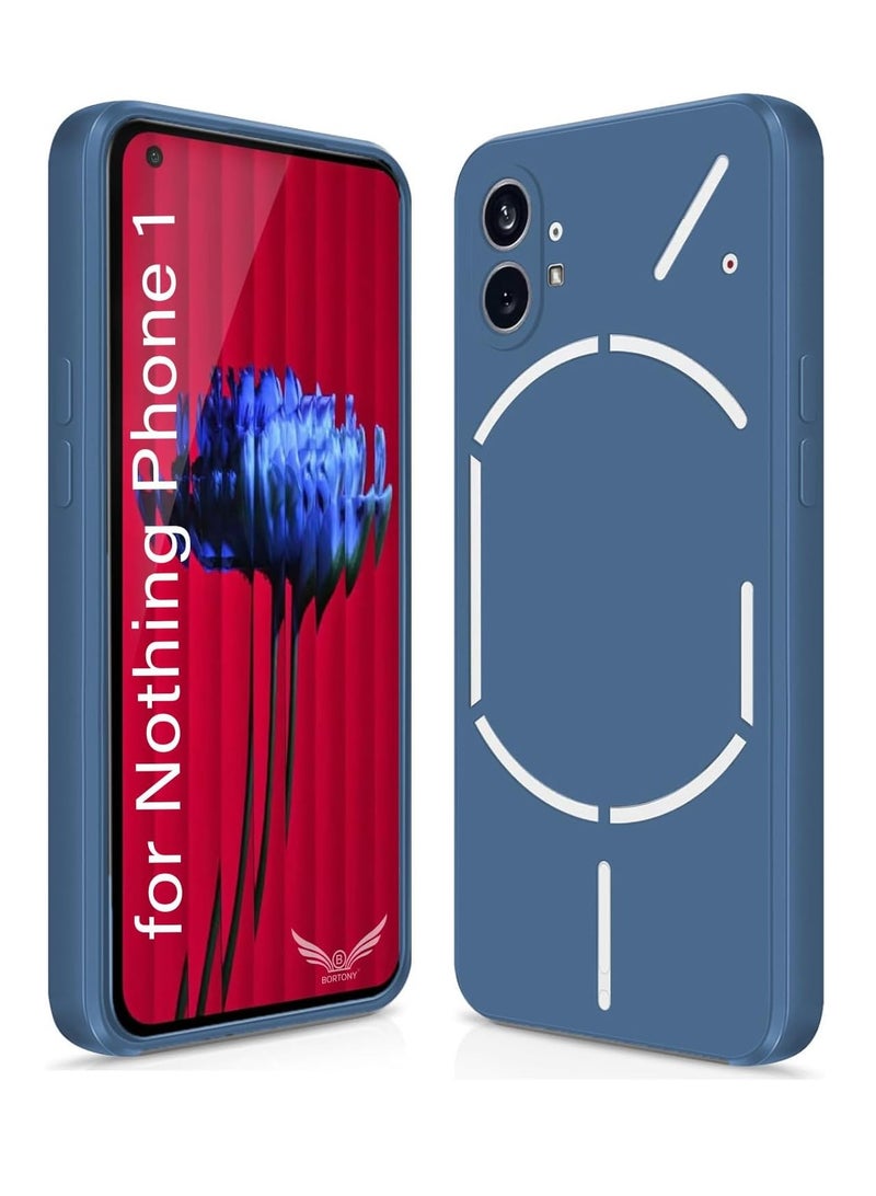 TIGER حافظة متوافقة مع هاتف ناثينغ 1 (6.55 بوصة) – غلاف سيليكون سائل هلامي – مضاد للخدش، مقاوم للصدمات ومرن – لمسة ناعمة، نحيف وخفيف الوزن لهاتف ناثينغ 1 باللون الأزرق - Image 1