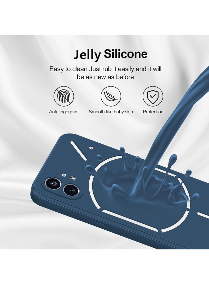 TIGER حافظة متوافقة مع هاتف ناثينغ 1 (6.55 بوصة) – غلاف سيليكون سائل هلامي – مضاد للخدش، مقاوم للصدمات ومرن – لمسة ناعمة، نحيف وخفيف الوزن لهاتف ناثينغ 1 باللون الأزرق - Image 4