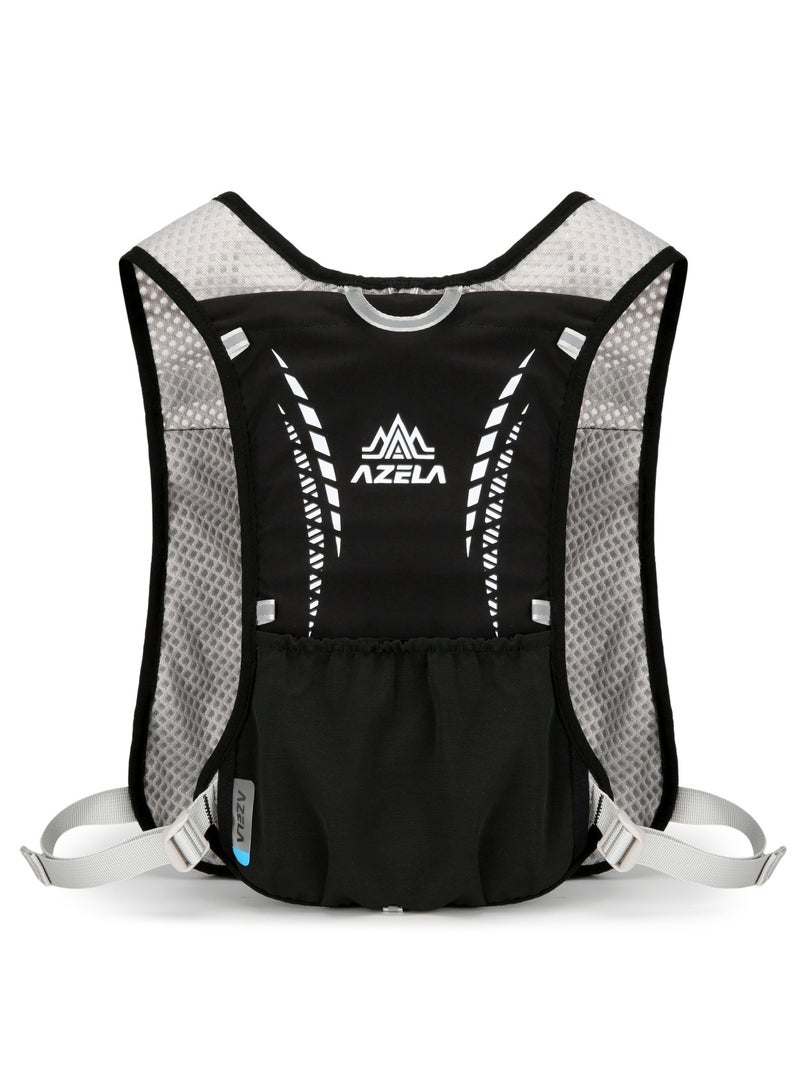 أزيلا Hydration Backpack with Water Bladder - AZELA Lightweight Waterproof Hiking Bag for Running Cycling Travel, Unisex Sports Pack Black | Hydration Backpack, Hiking Backpack, Waterproof Backpack, Running Backpack, Cycling Backpack, Lightweight Backpack, Travel Backpack, Sports Bag, Hydration Pack, Daypack, Trekking Bag, Outdoor Backpack, Unisex Backpack, Breathable Backpack, Hydration Bladder, Water Bladder 1.5L, Hydration System, Running Waist Bag, Chest Bag, Backpack for Men, Travel Backpack for Men, Hiking Bag for Men, Sports Backpack, Bicycle Backpack, Durable Backpack, Small Backpack, Water Resistant Bag - Image 2