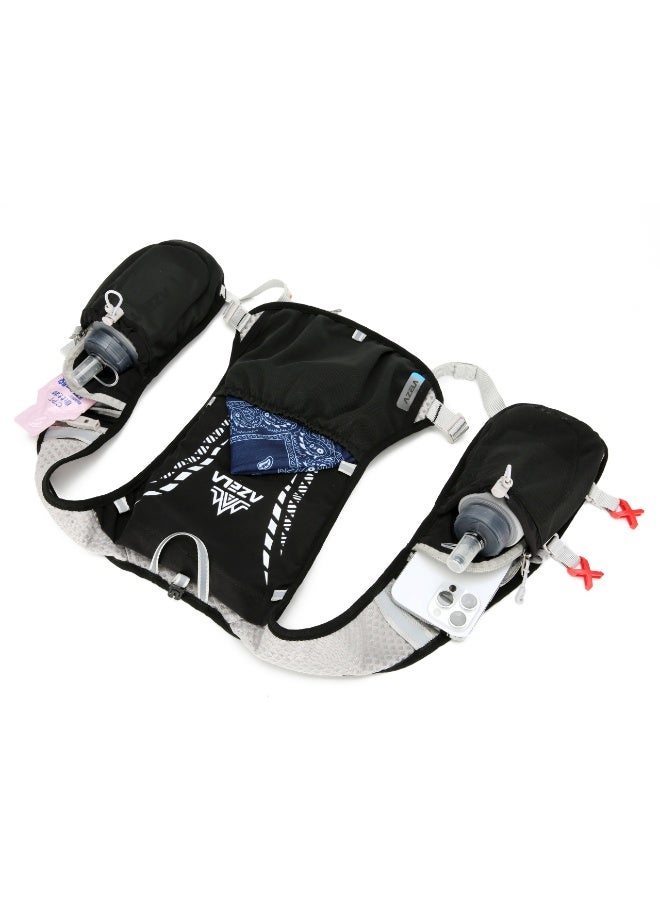 أزيلا Hydration Backpack with Water Bladder - AZELA Lightweight Waterproof Hiking Bag for Running Cycling Travel, Unisex Sports Pack Black | Hydration Backpack, Hiking Backpack, Waterproof Backpack, Running Backpack, Cycling Backpack, Lightweight Backpack, Travel Backpack, Sports Bag, Hydration Pack, Daypack, Trekking Bag, Outdoor Backpack, Unisex Backpack, Breathable Backpack, Hydration Bladder, Water Bladder 1.5L, Hydration System, Running Waist Bag, Chest Bag, Backpack for Men, Travel Backpack for Men, Hiking Bag for Men, Sports Backpack, Bicycle Backpack, Durable Backpack, Small Backpack, Water Resistant Bag - Image 4