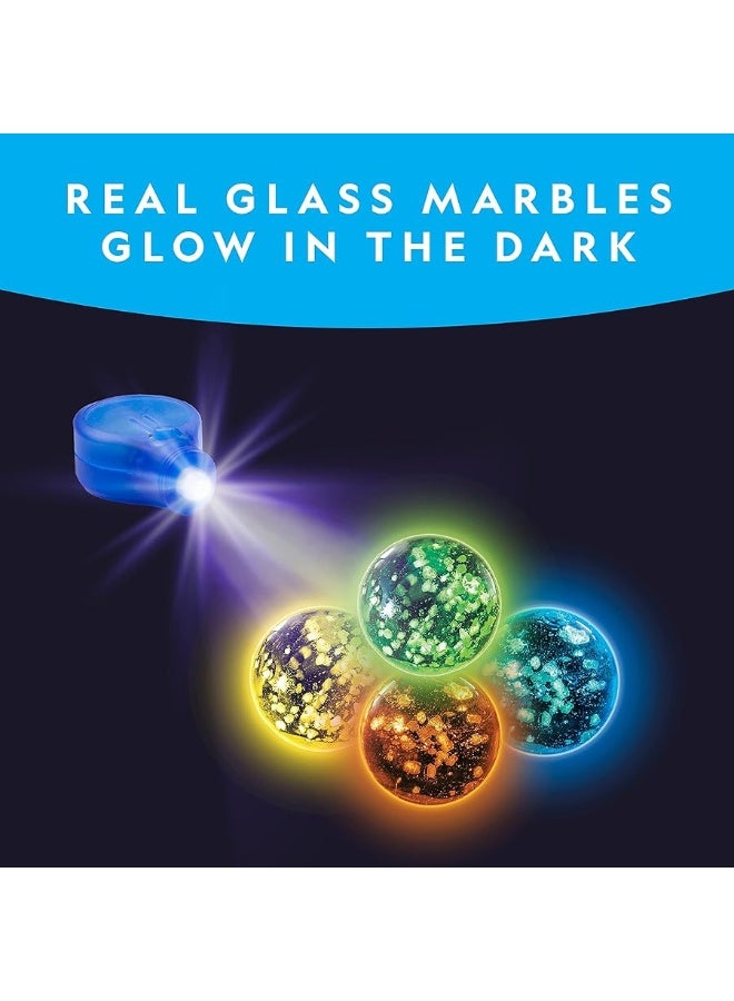 NATIONAL GEOGRAPHIC NATIONAL GEOGRAPHIC Glowing Marble Run â€“ Construction Set with 15 Glow in the Dark Glass Marbles & Storage Bag, STEM Gifts for Boys and Girls, Building Project Toy (Amazon Exclusive)  - Image 4