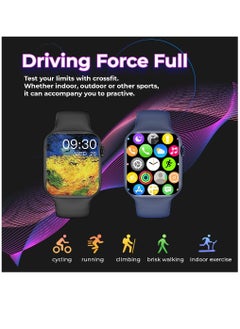 Zoom Plus 2023 New Bluetooth Calling Full Screen Touch Heart Rate Monitoring Smart Watch Blue  - Image 4