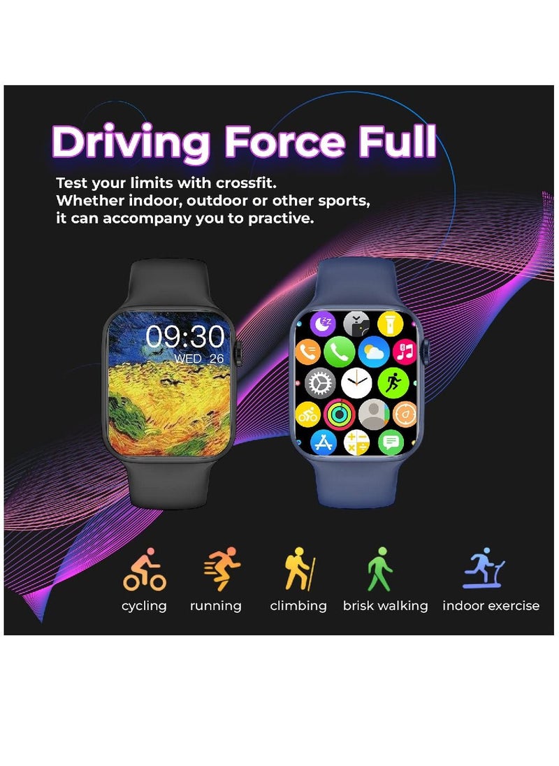 Zoom Plus - 2023 New Bluetooth Calling Full Screen Touch Heart Rate Monitoring Smart Watch Blue - Image 1