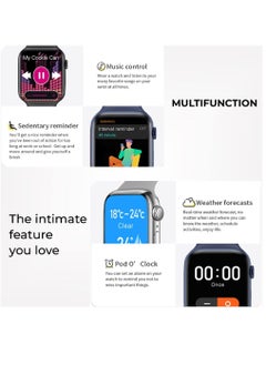 Zoom Plus 2023 New Bluetooth Calling Full Screen Touch Heart Rate Monitoring Smart Watch Blue  - Image 5
