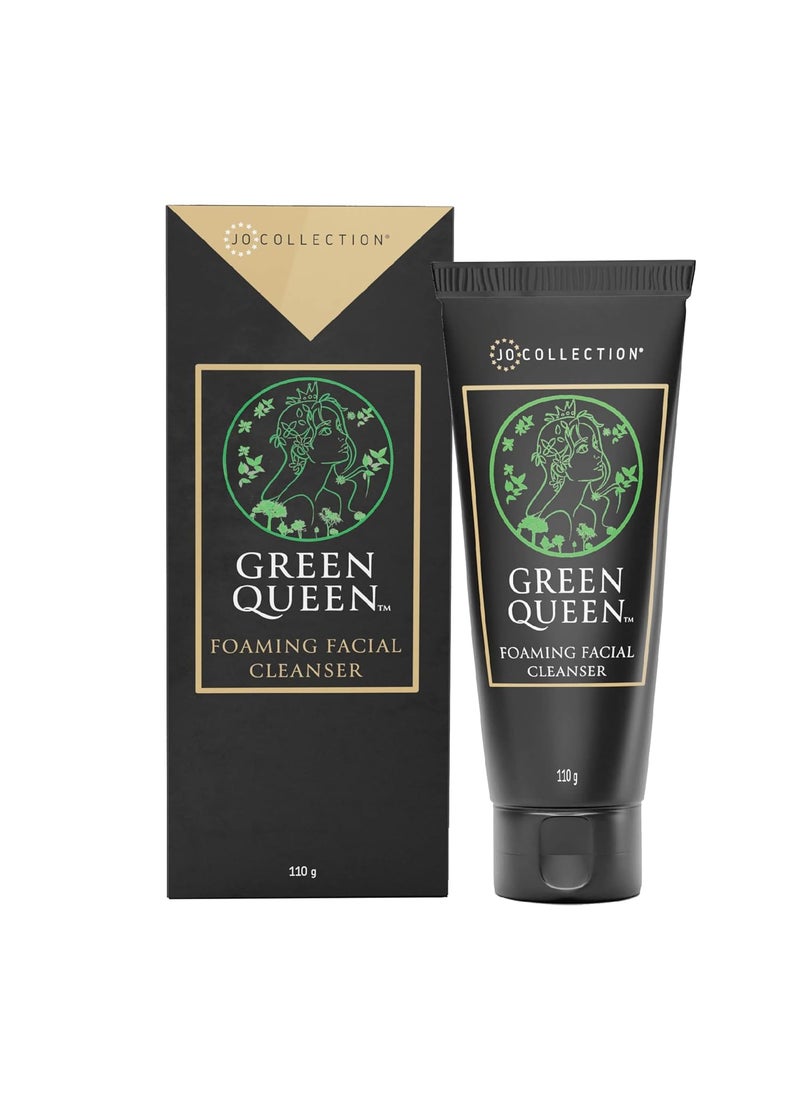 JO COLLECTION Facial Wash Foaming Cleanser by Green Queen helps removes excess oil, dirt, and makeup | Foaming action | refreshes & cleanses face |help calm skin | Fragrance Free| 110 g 